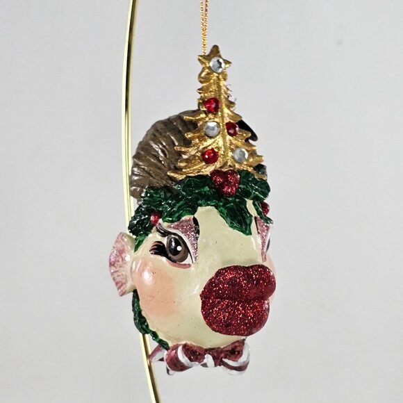 Katherines Collection Kissing Fish Christmas Tree Ornament Red Glitter Festive - Picture 7 of 8